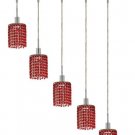 Wiatt 5-Light 34"D Crystal Ceiling Pendant 1093D-O-R-BO-SS