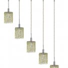Wiatt 5-Light 34"D Crystal Ceiling Pendant 1093D-O-R-LP-RC