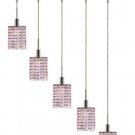 Wiatt 5-Light 34"D Crystal Ceiling Pendant 1093D-O-R-RO-SS