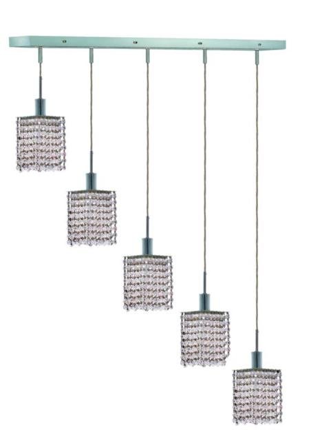 Wiatt 5-Light 34"D Crystal Ceiling Pendant 1093D-O-S-CL-SS