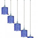 Wiatt 5-Light 34"D Crystal Ceiling Pendant 1093D-O-S-SA-SS