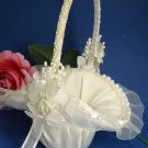 Ivory Bridal Flower Girl Basket