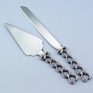 Heart Handle Weddng Cake Server Set