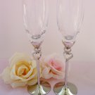 Elegant Heart Stem Wedding Toasting Flutes