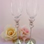 Elegant Heart Stem Wedding Toasting Flutes