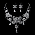Elegant Vintage Crystal Collar Jewelry Set
