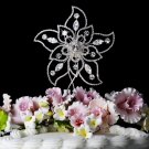 Sparkling Rhinestone Covered Flower Cake Top