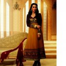 Stylish Look Maroon & Mustard Georgette Based Embroidered Anarkali Suit
