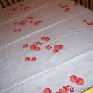 Wilendur Peaches vintage tablecloth with cloth tag