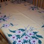 Beautiful Simtex Daisy vintage tablecloth with cloth tag