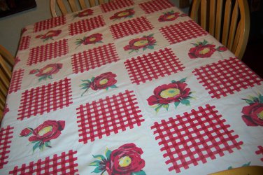 beautiful Wilendur with gingham and poppies with original cloth tag