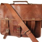 Handmade Leather Messenger Front Pocket with handle bag