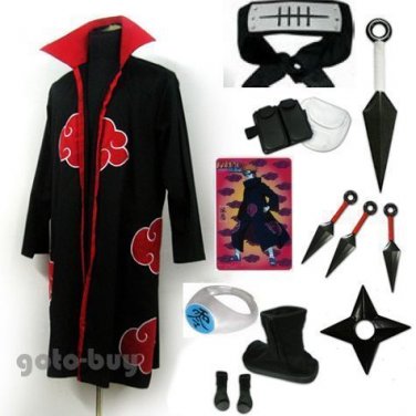 Naruto Akatsuki cloak Uzumaki Nagato Pein Cosplay Costume