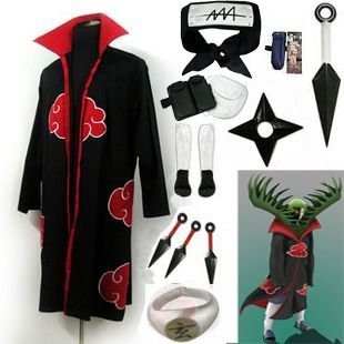 Fastest Shipping Naruto Akatsuki cloak Zetsu Cosplay Costume