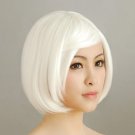 30cm Short Hair White Cosplay Wig