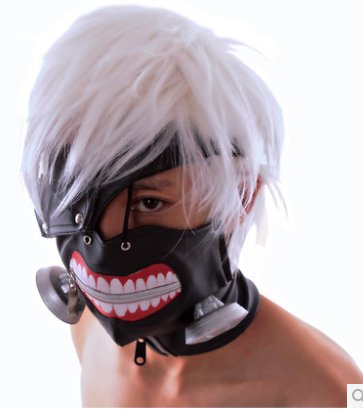 Tokyo Ghoul Kaneki Ken Cosplay Wig and Mask