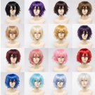 Free shipping 30cm  chromophous cosplay wig