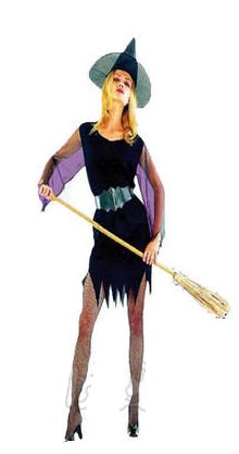 Free shipping Black  Witch Cosplay Costume