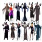 Free shipping  white faced ghost cosplay costume