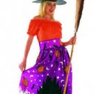Free shipping Halloween Orange Witch Cosplay Costume