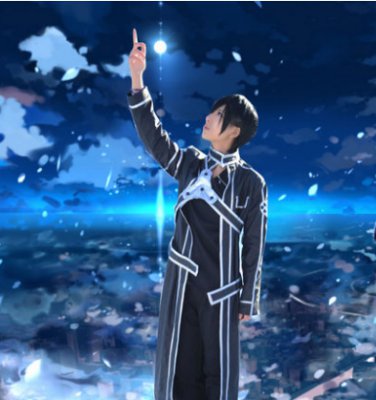 Sword Art Online Kirigaya Kazuto/Kirito Cosplay Costume &iuml;&frac14;�include boots&iuml;&frac14;�