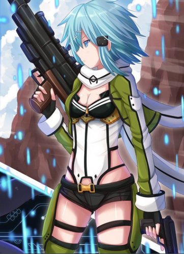 A Set Of Sword Art Online &acirc;�&iexcl; Sinon Cosplay Costume (Include:wig)