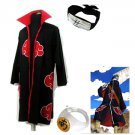Naruto Akatsuki cloak Hoshigaki Kisame Cosplay Costume (include cloak,headband and rings)