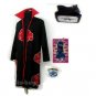 Naruto Akatsuki cloak Kakuzu Cosplay Costume (include cloak,headband and rings)