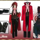 Custom Made Black Butler Grell Sutcliff Cosplay Costume （include wig)