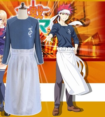 Shokugeki no Soma Cosplay Costume Food Wars Yukihira Souma T-shirt /Apron