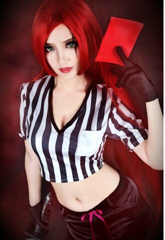A Set of  League of Legends Katarina Cosplay Costume