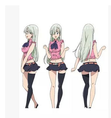 The Seven Deadly Sins! Elizabeth Liones Cosplay Costume