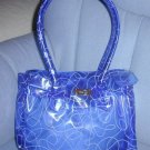 handbagbargains: Blue Jelly Plastic Purse with Swirl Print
