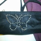 handbagbargains: Black Corduroy with Butterfly Purse Handbag