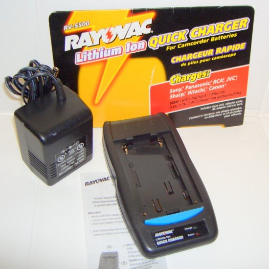 Rayovac Lithium Ion Quick Charger for Camcorder Batteries