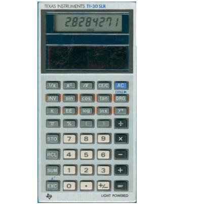 Texas Instruments TI-30 SLR Solar Scientific Calculator