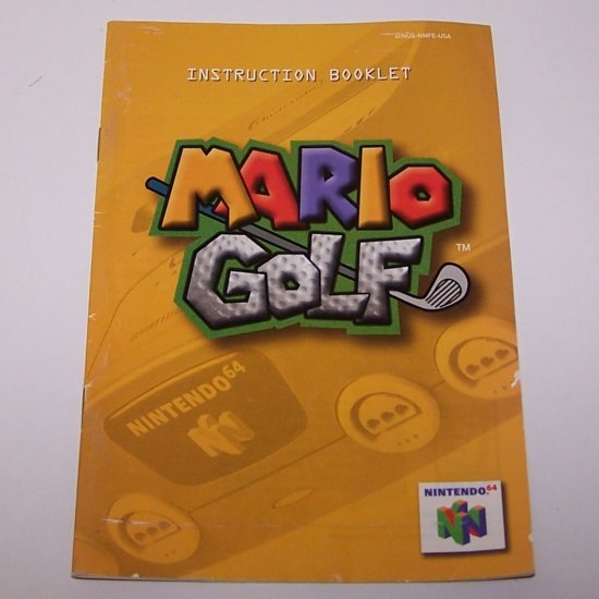 Mario Golf Original Instruction  Manual for Nintendo N64