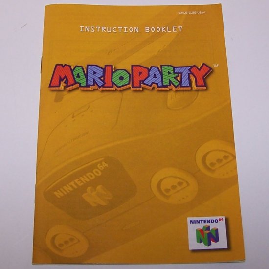 Mario Party Original Instruction Manual for Nintendo N64