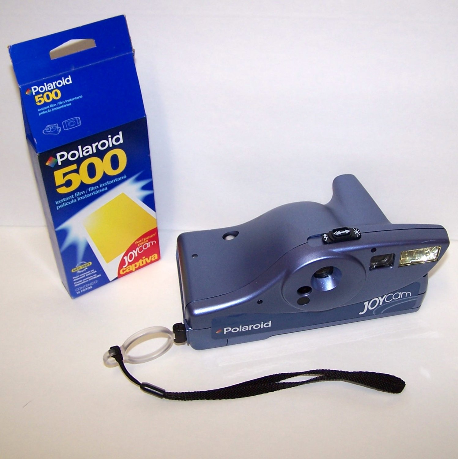 Polaroid Silver/Blue JoyCam Instant Camera with 1 pack of 500