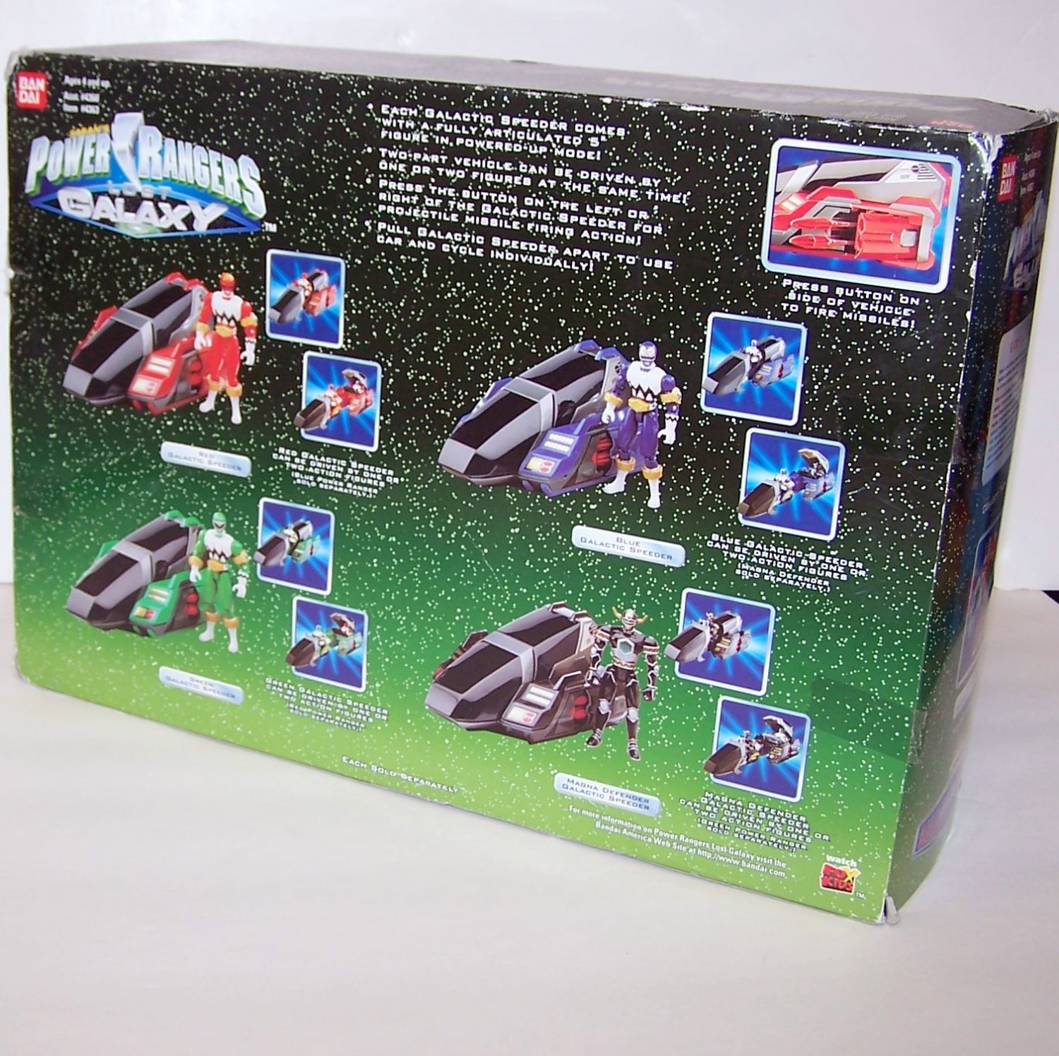 power rangers lost galaxy toys