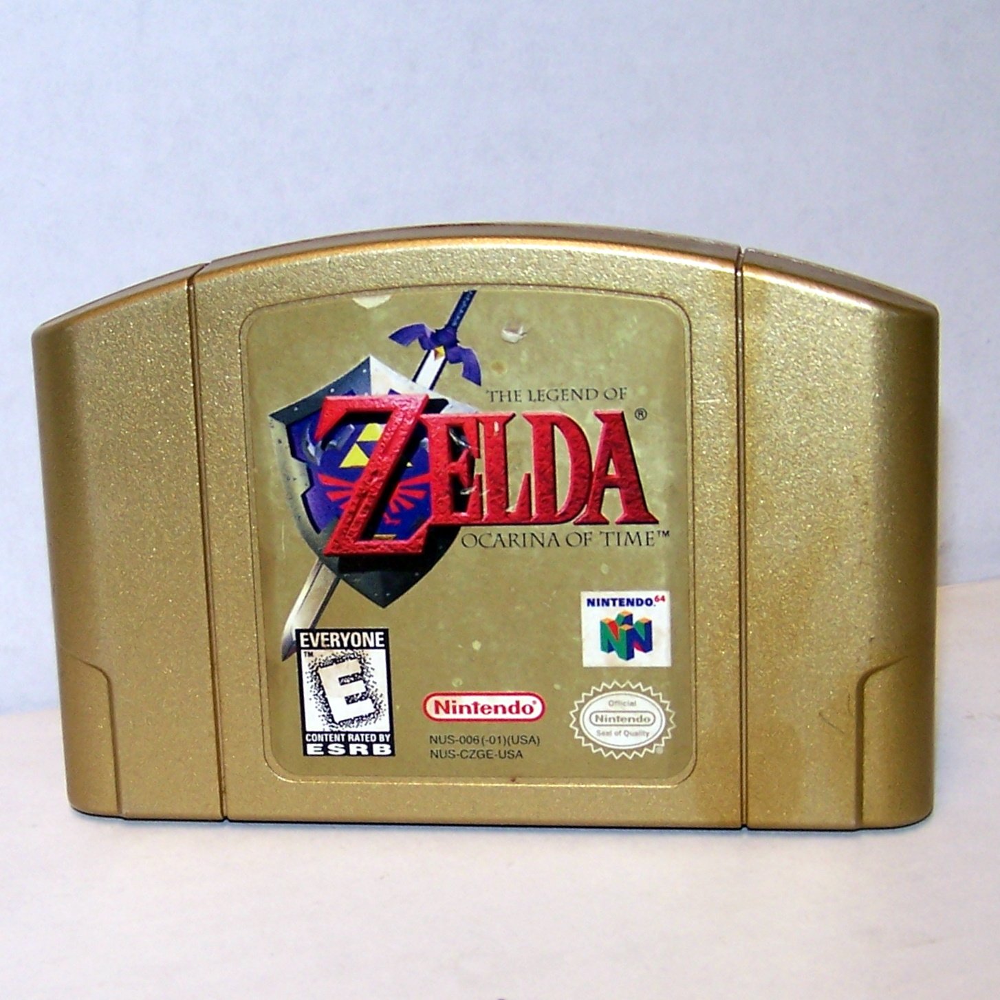 legend of zelda n64 gold cartridge