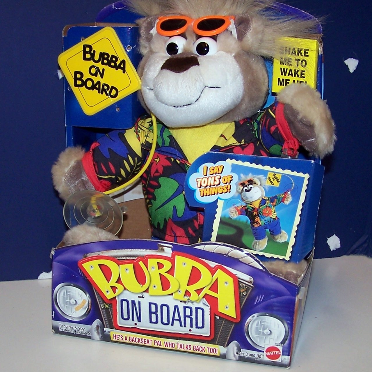 1998 MATTEL--BUBBA ON BOARD--TALKING BEAR