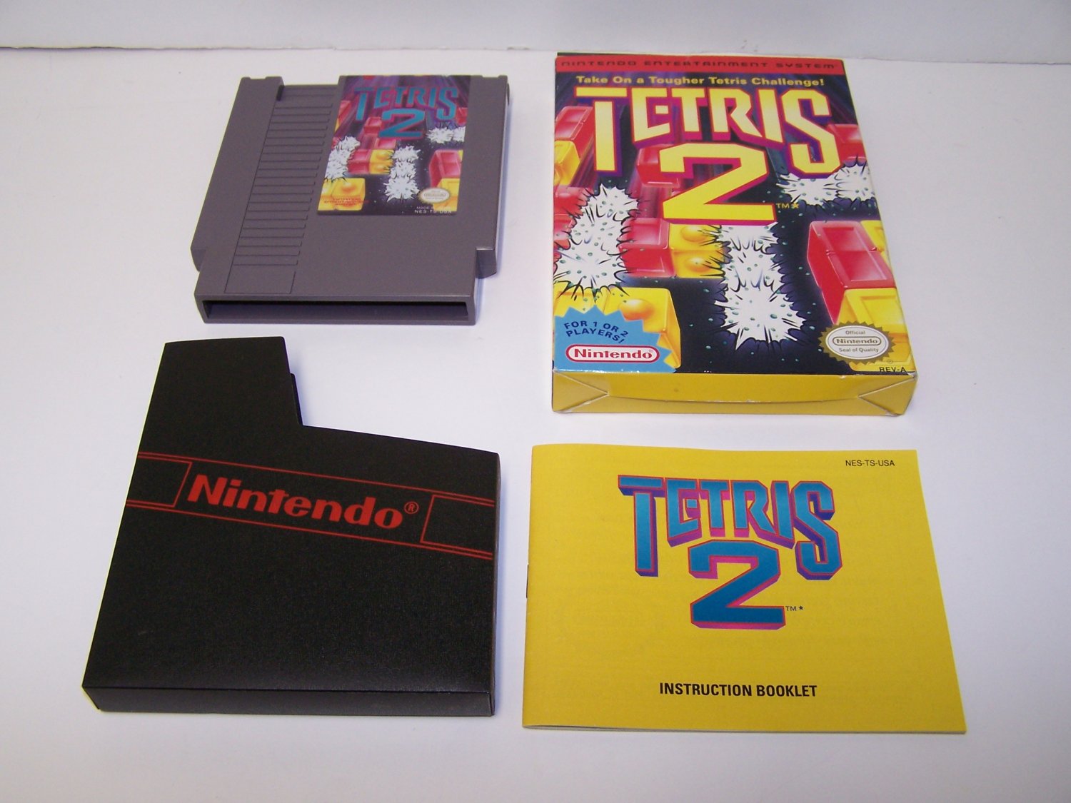 Tetris 2 Original 8bit Nintendo NES Game Cartridge Complete with Box