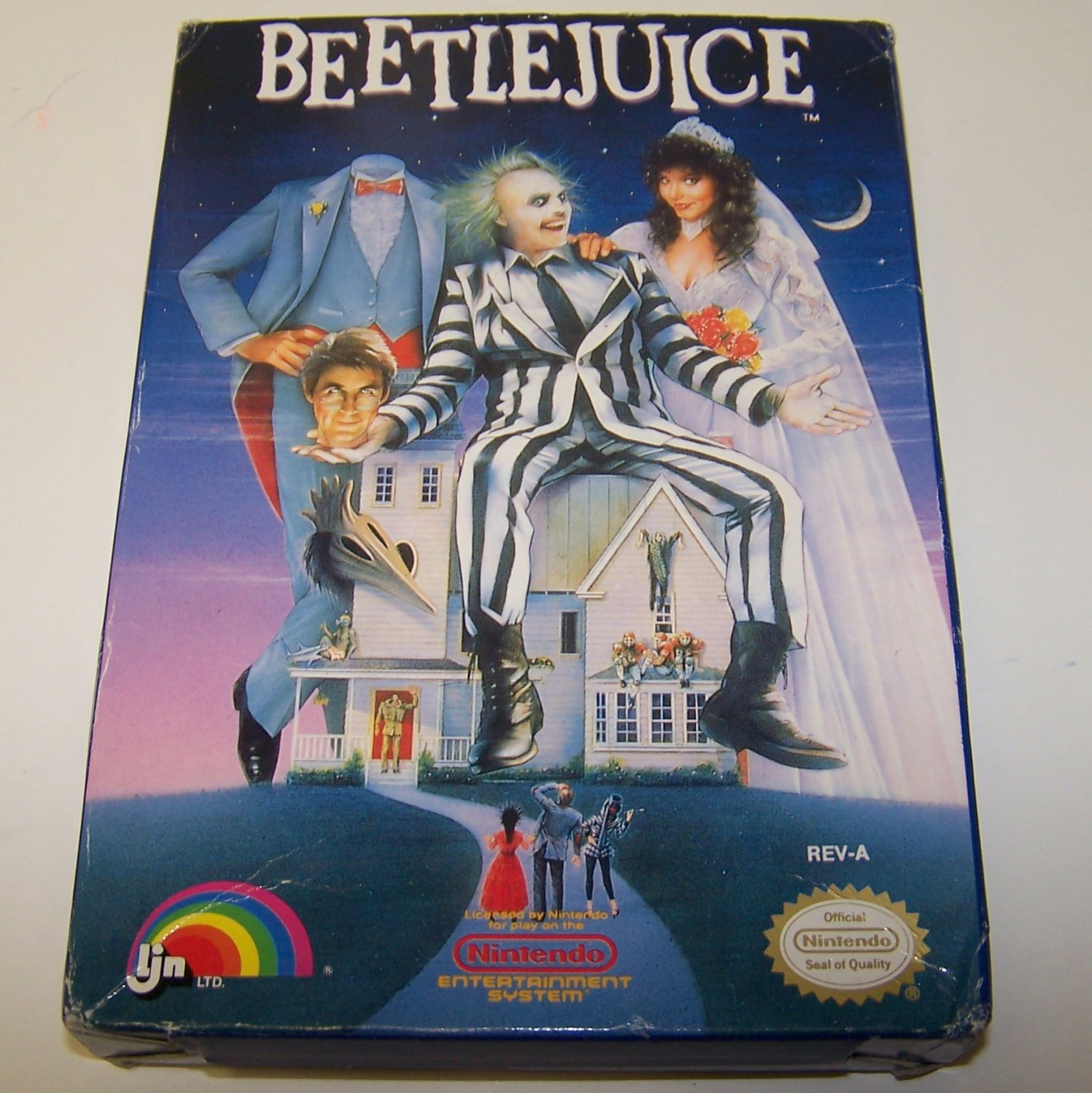 Beetlejuice Original 8-bit Nintendo Nes Game Cartridge In Box