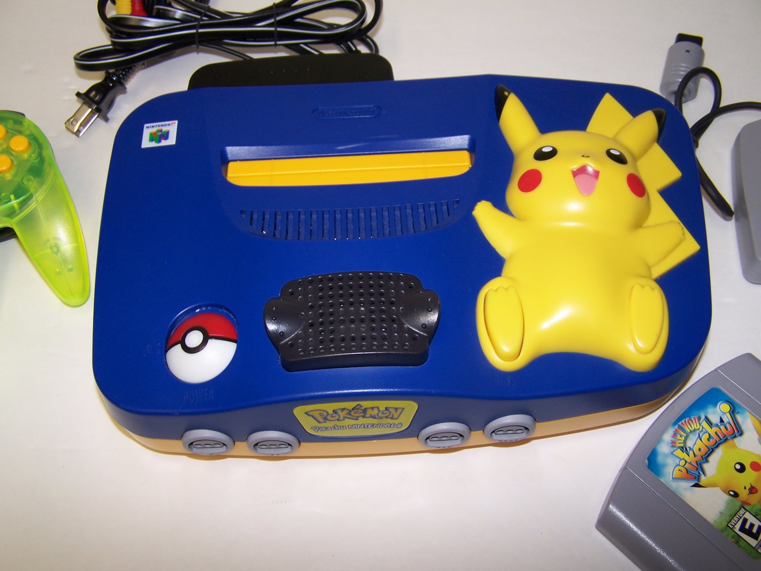 Pikachu Nintendo 64 System - Video Game Console Plus Hey You Pikachu game