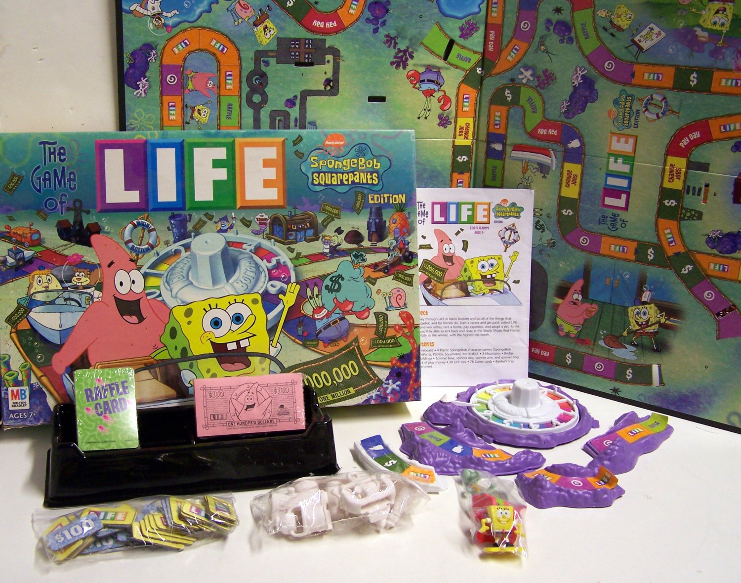 Life the Game of Spongebob Squarepants Instructions - Hasbro