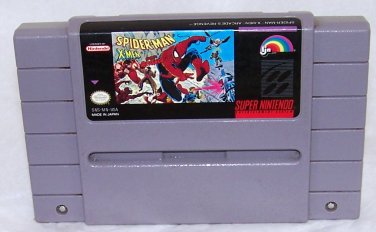 Spider Man X Men Arcades Revenge Super Nintendo Game Cartridge