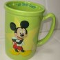 Disney All Star Cast Mickey Goofy Donald Mug Embossed Lite Green Cup 5&acirc;�� Tall Cup