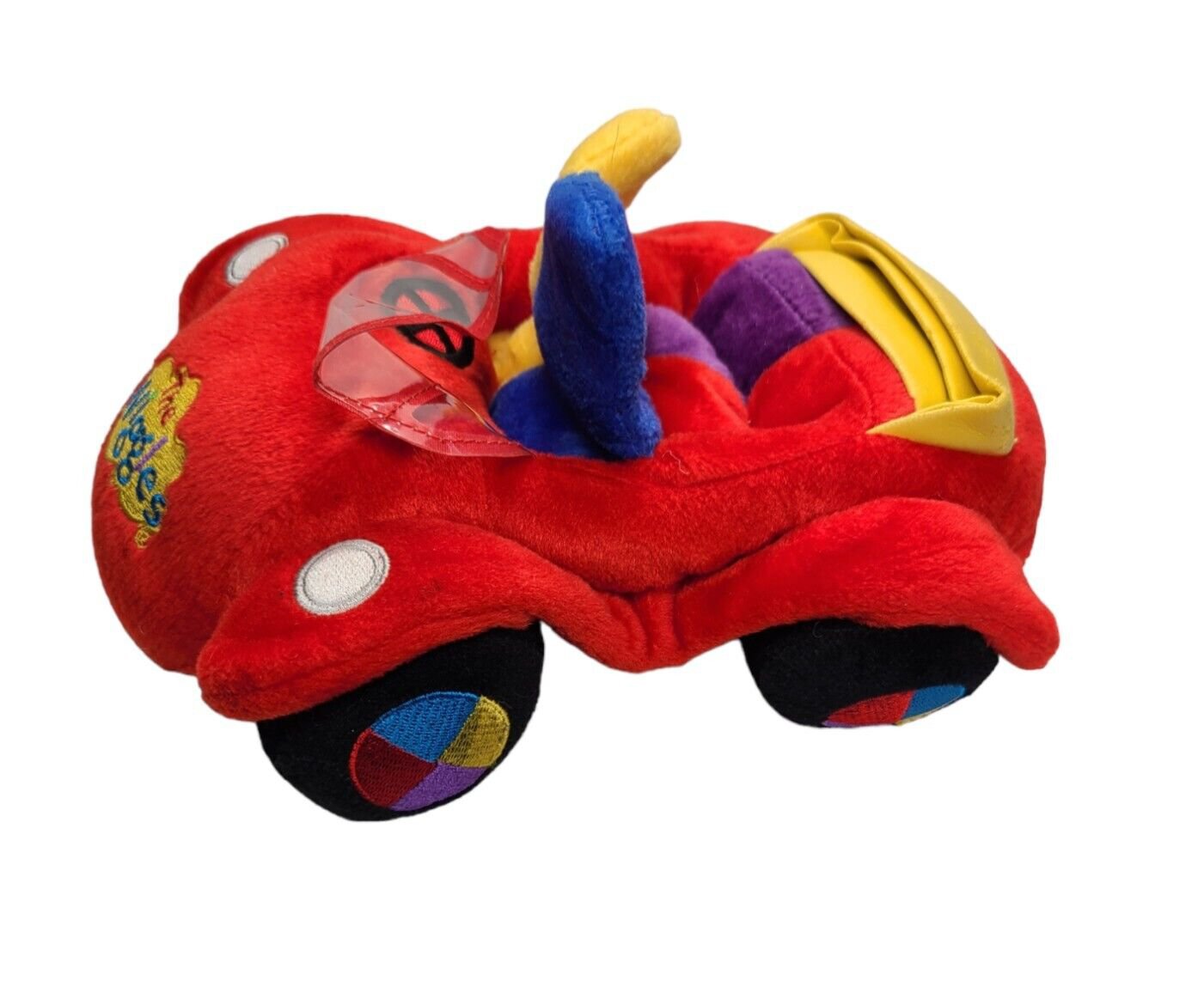 The Wiggles Big Red Car Plush Toy 10" Long Embroidered Headlights 7.5" Wide
