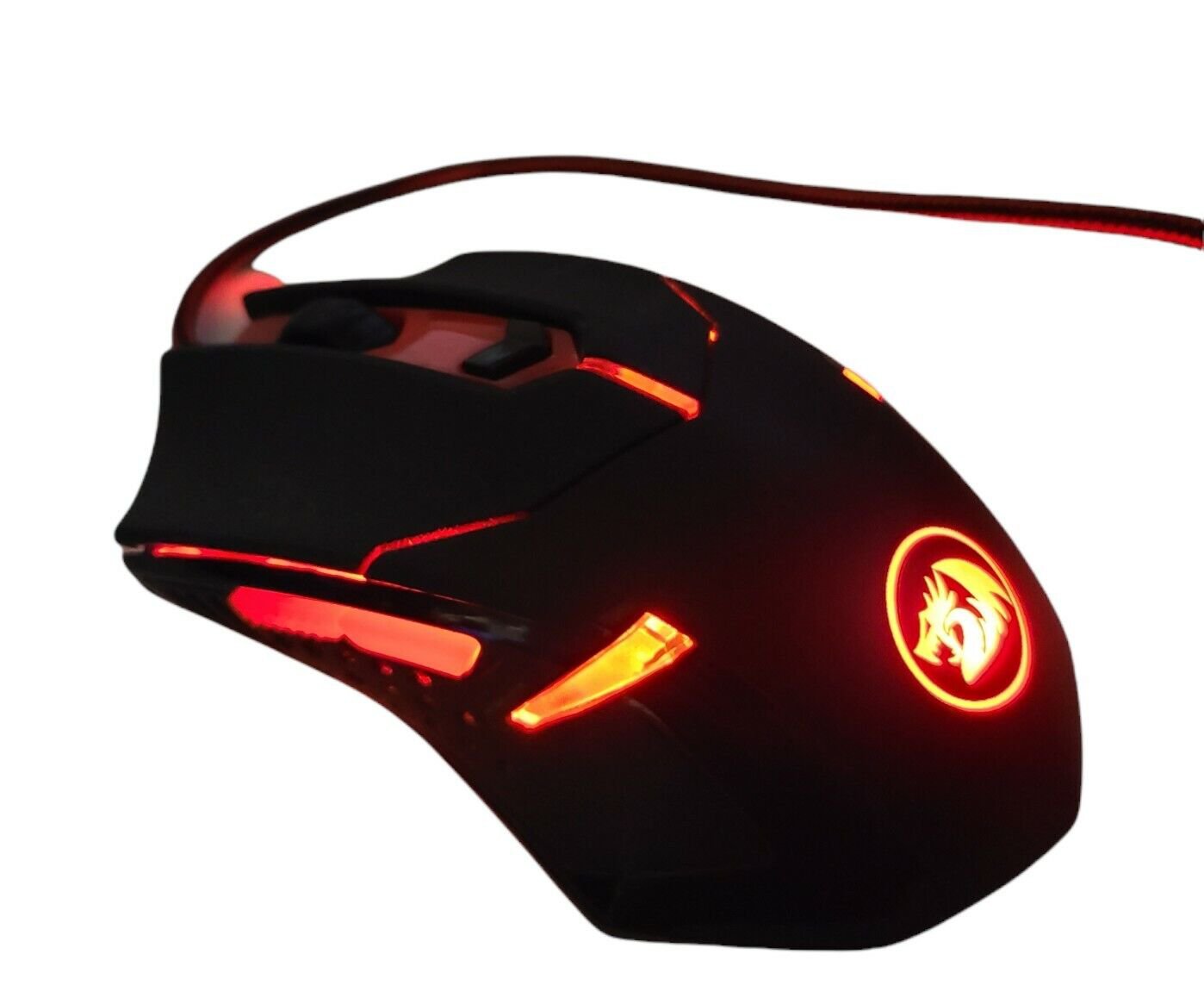 Red Dragon Light up Gaming Mouse Centrophorus 3200DPI Optical Wired USB